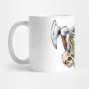 Zombie Warrior And Skulls Mug